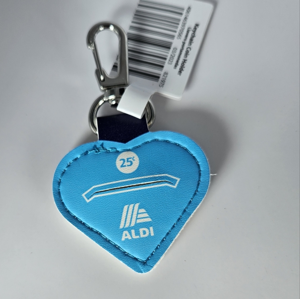 Aldi Colorful Heart-Shaped Quarter Keychain - Picture 2 of 2